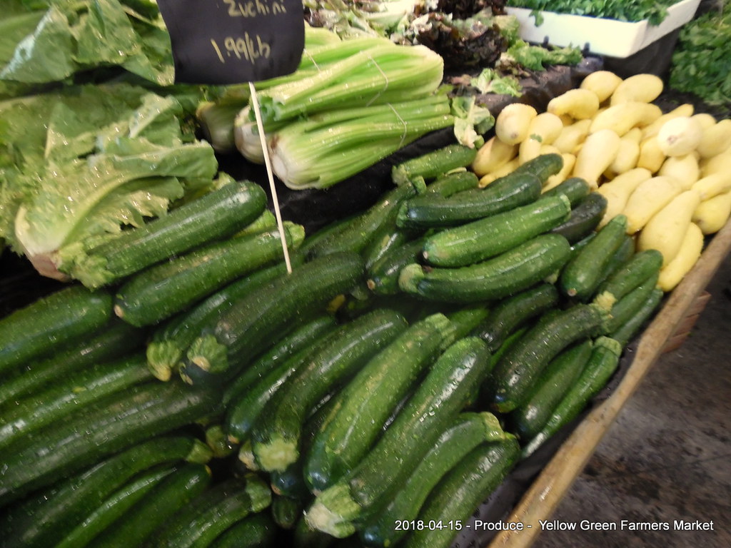 Colourful produce at a farmers market